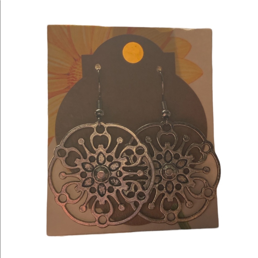 Homemade Spiral Pattern Earrings with Backings